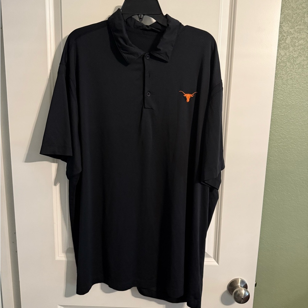 Nike Black Polo Shirt with Orange Emblem
